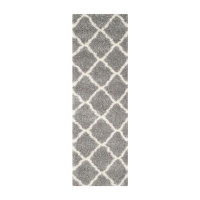 Safavieh Montreal Shag Collection Grover Geometric Runner Rug