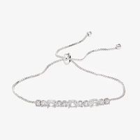 Sparkle Allure Birthstone Womens Red Cubic Zirconia Bolo Bracelet