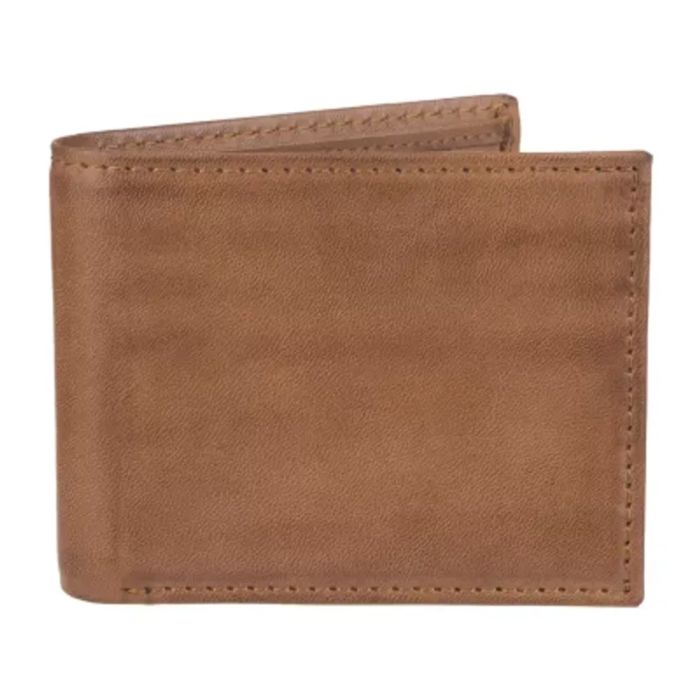 J. Ferrar Mens Extra Capacity RFID Blocking Bifold Wallet