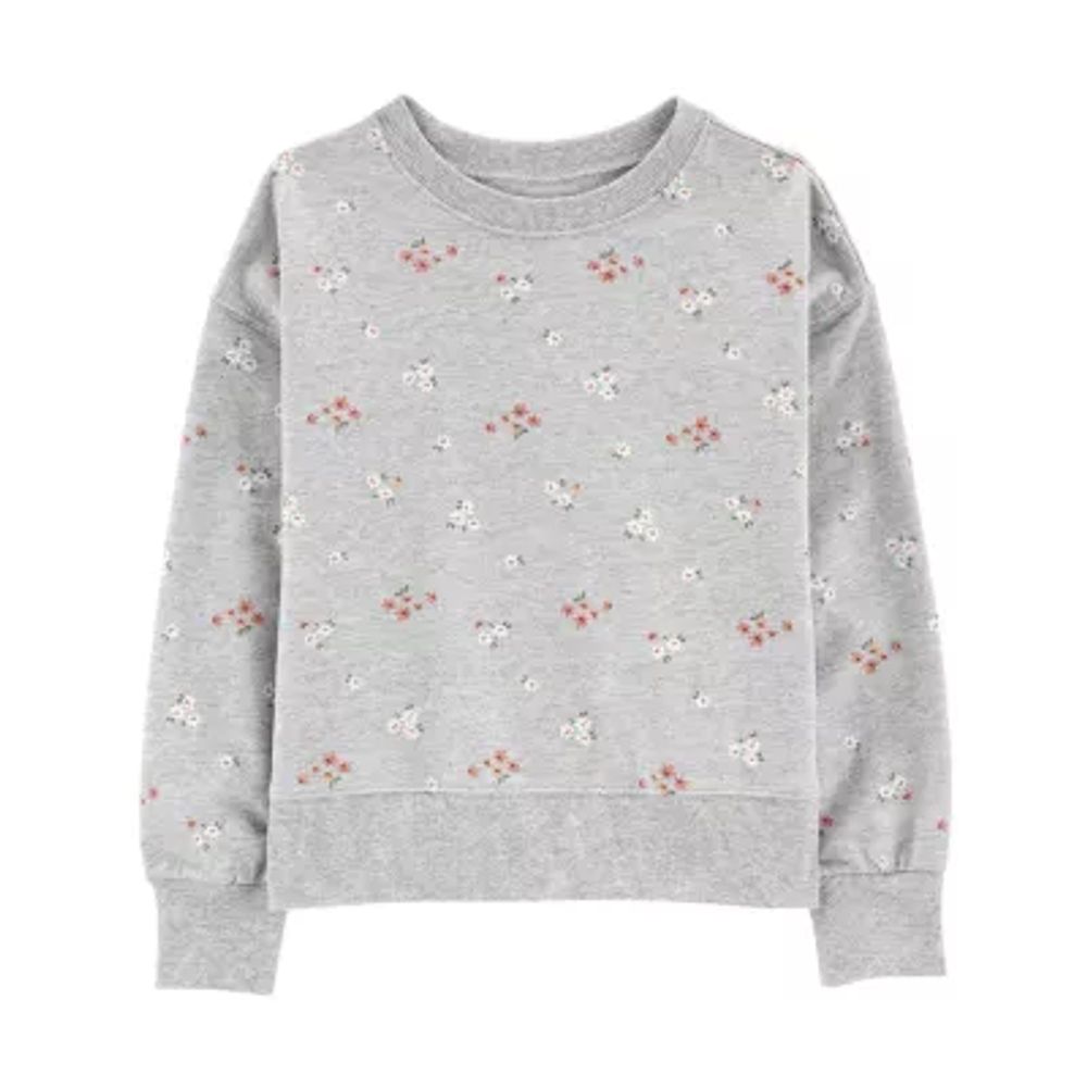 Carter's Little & Big Kid Girls Crew Neck Long Sleeve T-Shirt