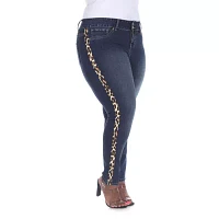 White Mark - Plus Stretch Fabric Womens Mid Rise Skinny Fit Jegging Jean