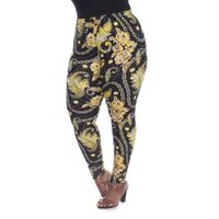 White Mark Womens Mid Rise 26" Plus Full Length Leggings