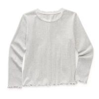 Thereabouts Little & Big Kid Girls Scoop Neck Long Sleeve T-Shirt