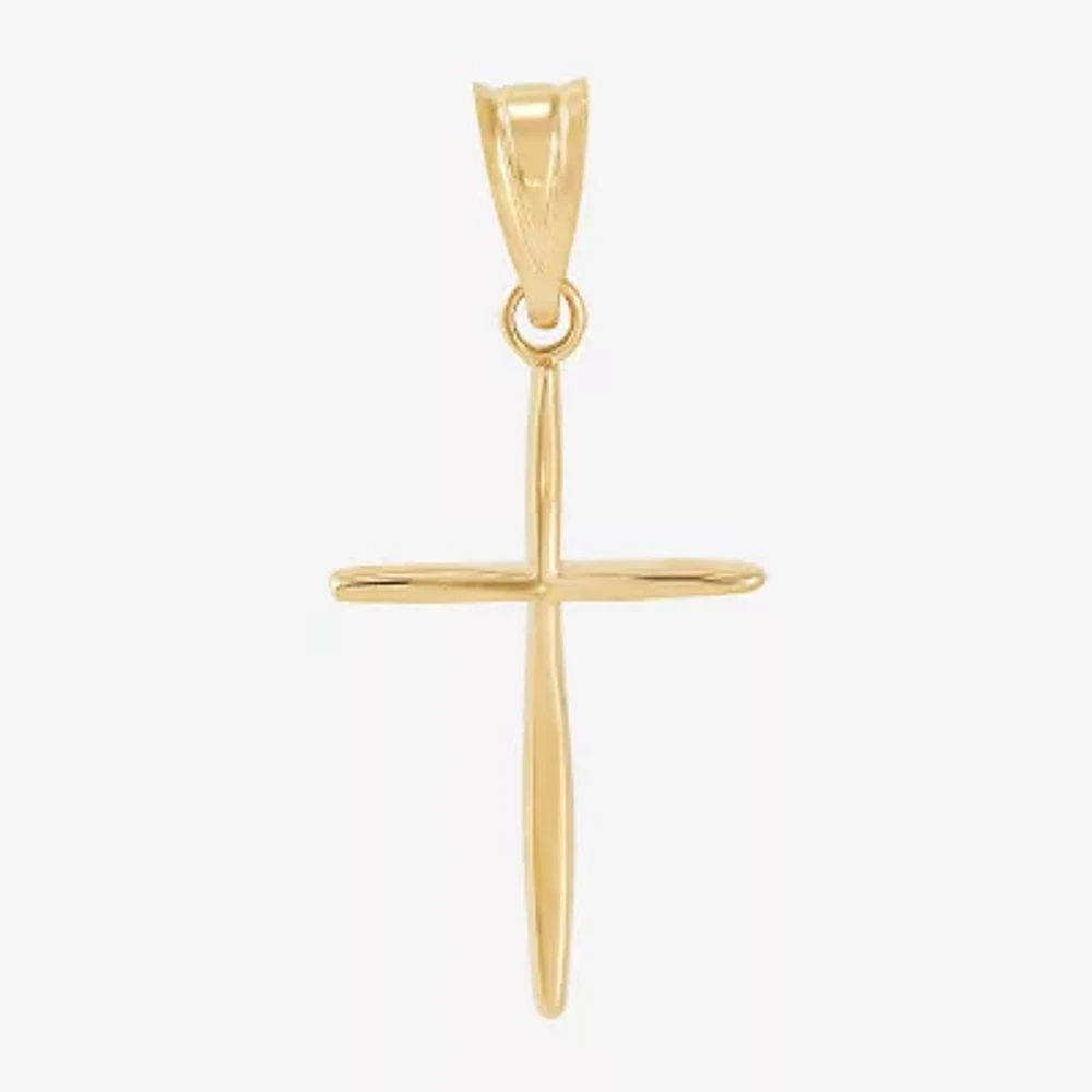 Womens 14K Gold Cross Pendant