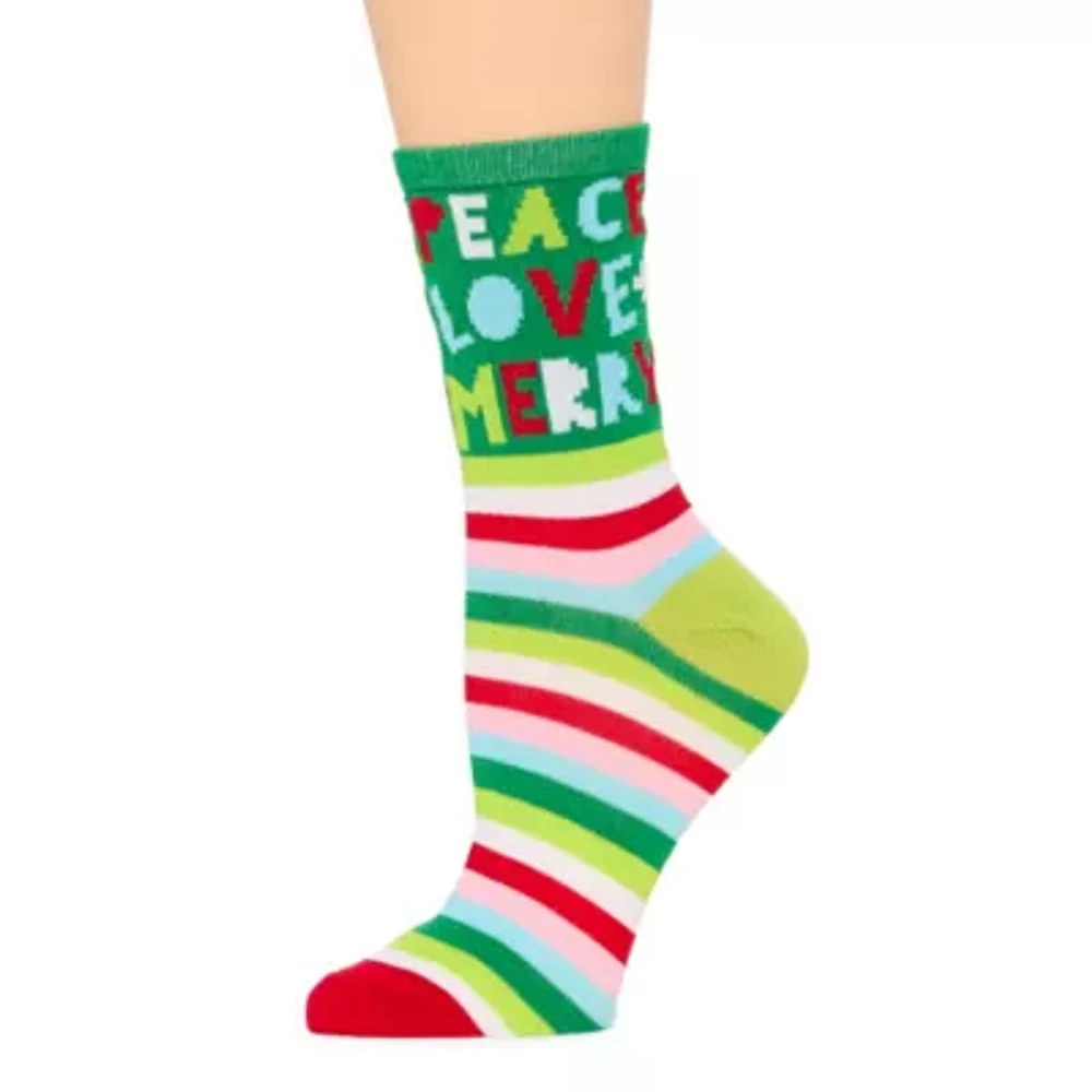 Mixit Holiday Womens Crew Socks