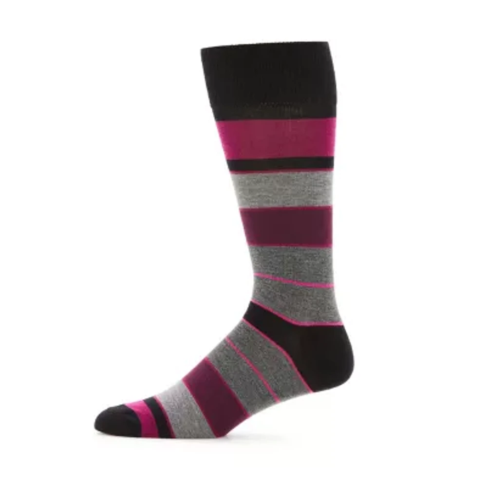 J. Ferrar Dress Mens 1 Pair Crew Socks