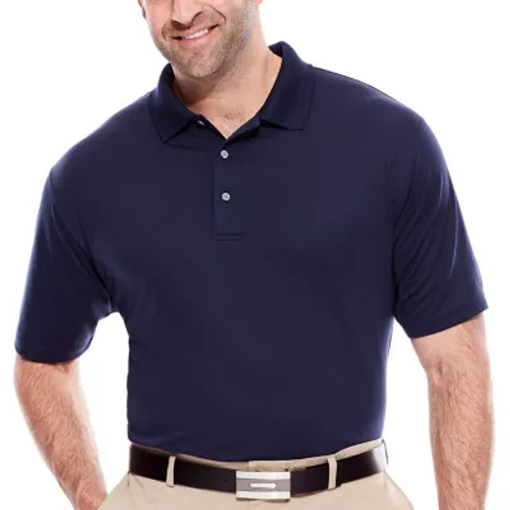 PGA TOUR Airflux Big and Tall Mens Regular Fit Short Sleeve Polo Shirt
