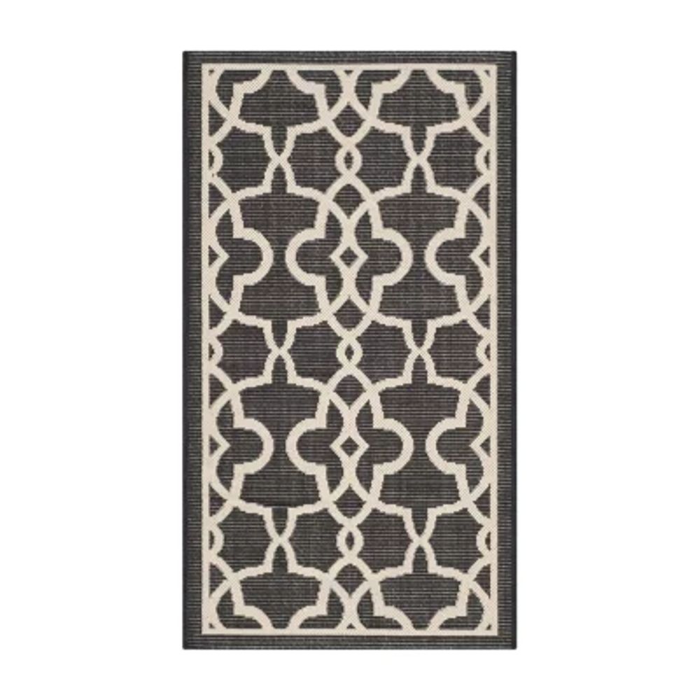 Safavieh Courtyard Collection Ariana Oriental Indoor/Outdoor Area Rug