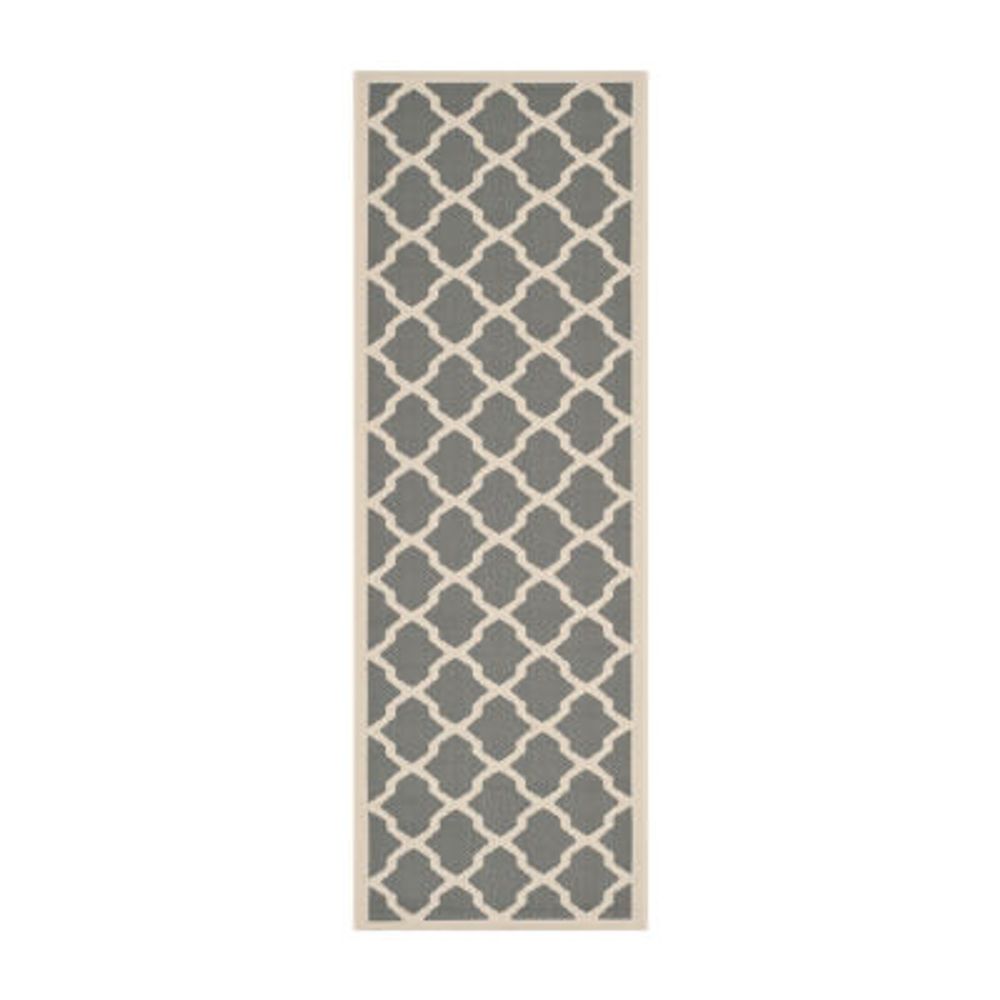 Safavieh Courtyard Collection Bailey Geometric Indoor/Outdoor Runner Rug
