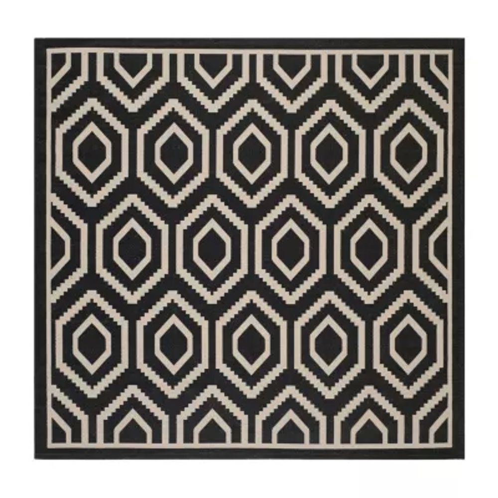 Safavieh Courtyard Collection Carmella Geometric Indoor/Outdoor Square Area Rug