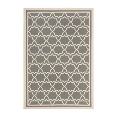Safavieh Courtyard Collection Caymen Oriental Indoor/Outdoor Area Rug
