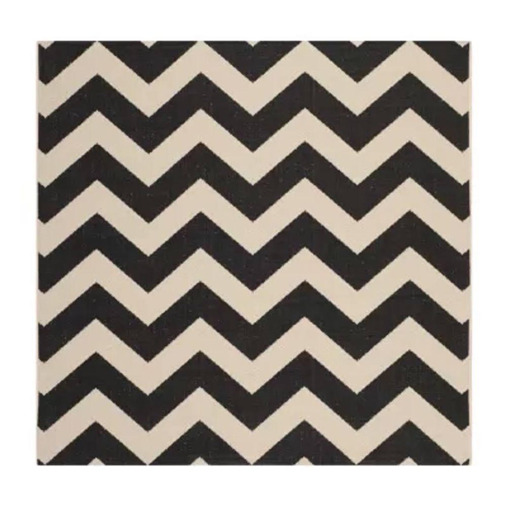 Safavieh Courtyard Collection Cennetig Chevron Indoor/Outdoor Square Area Rug