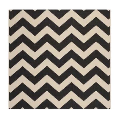 Safavieh Courtyard Collection Cennetig Chevron Indoor/Outdoor Square Area Rug