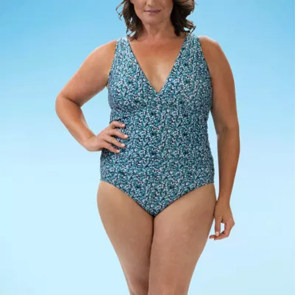 Dolfin Aquashape Surplice Wrap One Piece Swimsuit