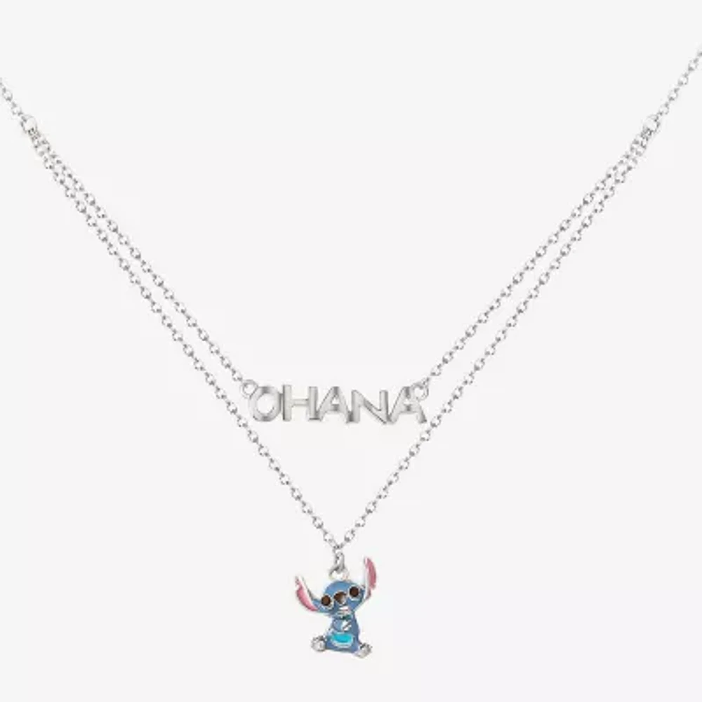 Disney Collection Girls Sterling Silver 15 Inch Pendant Necklace