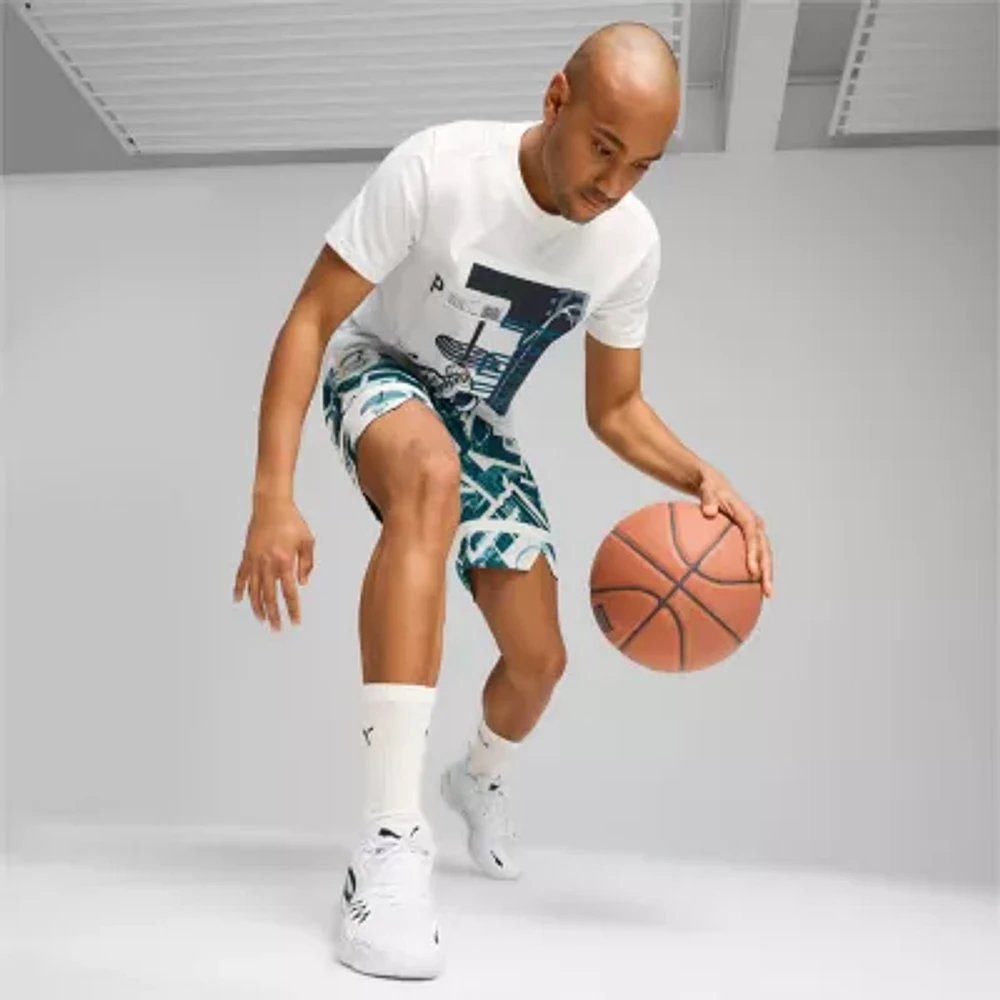 PUMA Mens Crew Neck Short Sleeve Regular Fit Graphic T-Shirt