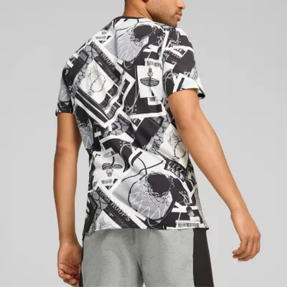 PUMA Mens Crew Neck Short Sleeve Regular Fit Graphic T-Shirt