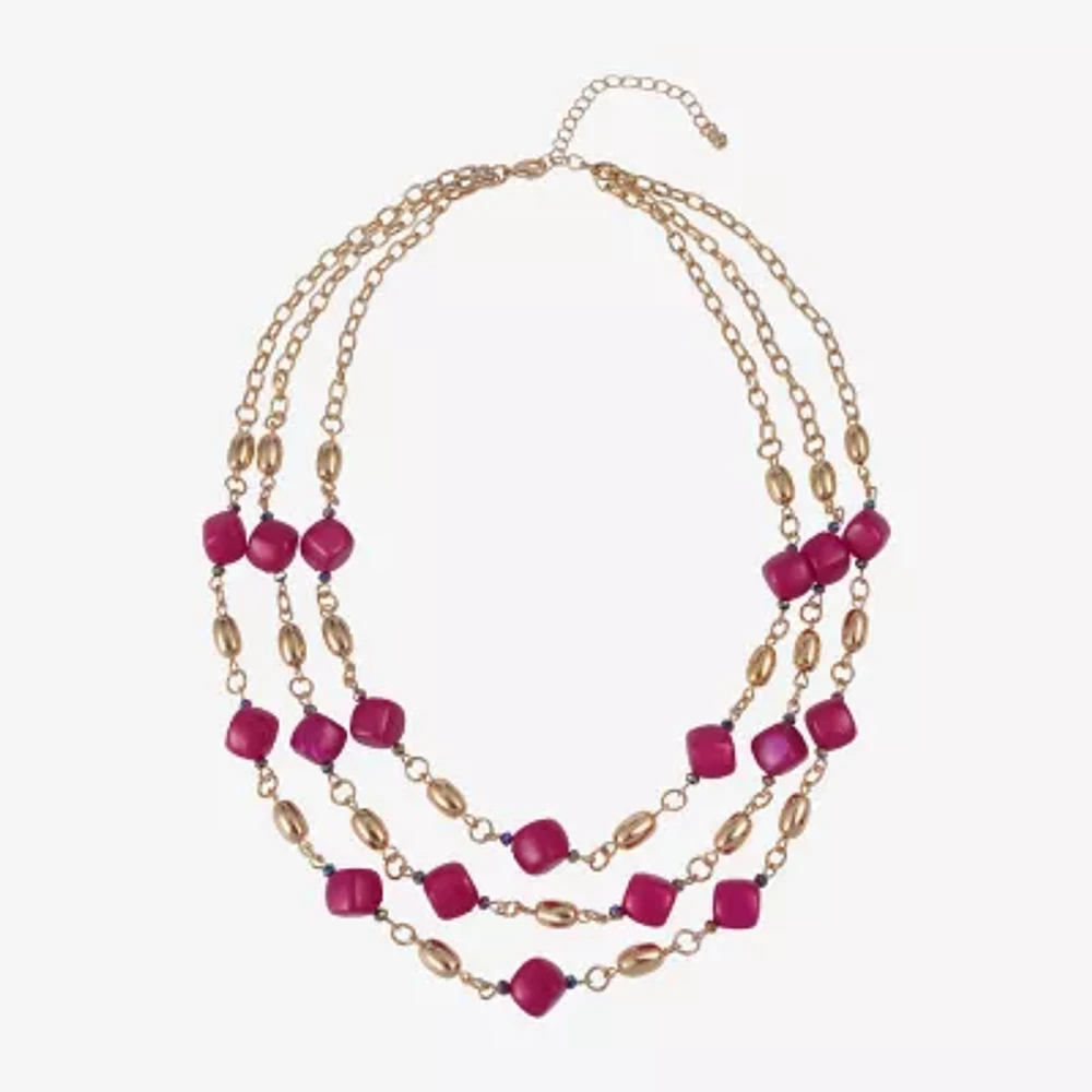 Mixit Gold Tone Womens 18 Inch Strand Necklace