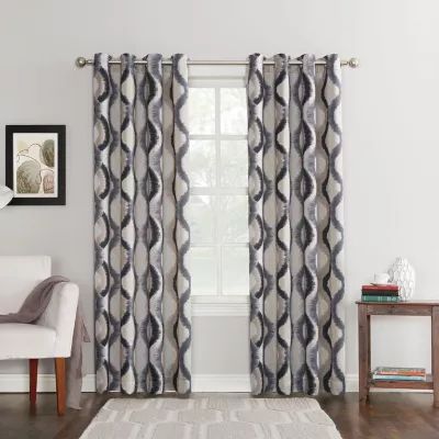 Sun Zero Andrus Grommet Top Energy Saving Light-Filtering Single Curtain Panel