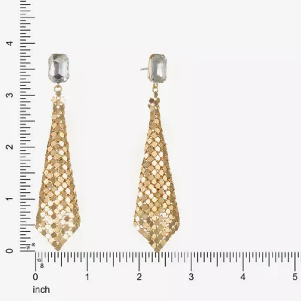 Bijoux Bar Chainmail Womens Glass Hypoallergenic Drop Earrings