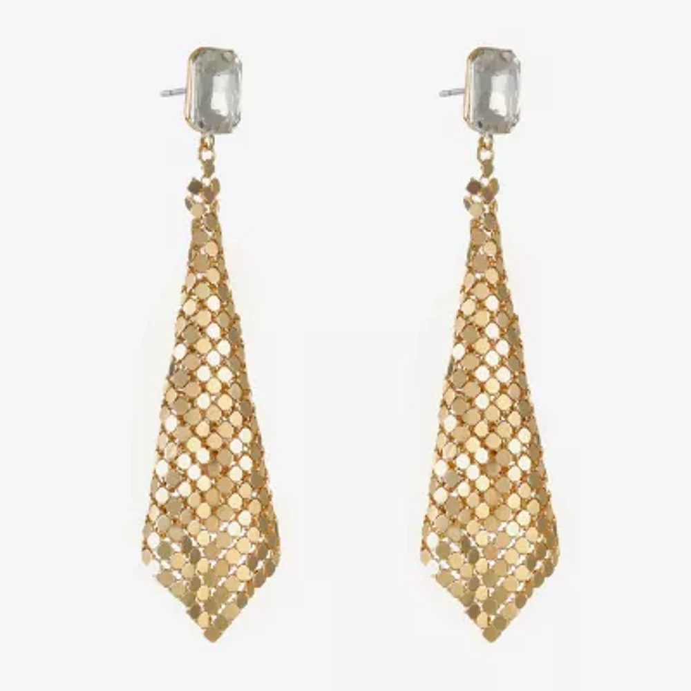 Bijoux Bar Chainmail Womens Glass Hypoallergenic Drop Earrings