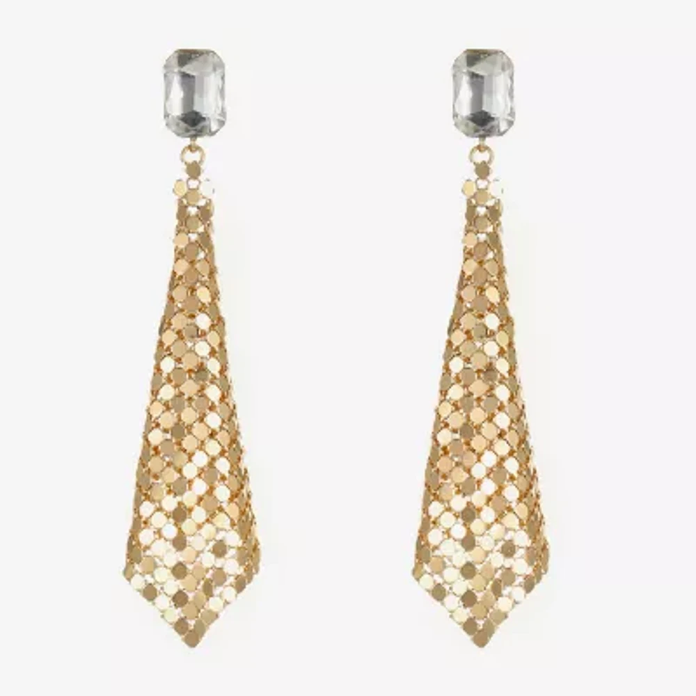 Bijoux Bar Chainmail Womens Glass Hypoallergenic Drop Earrings