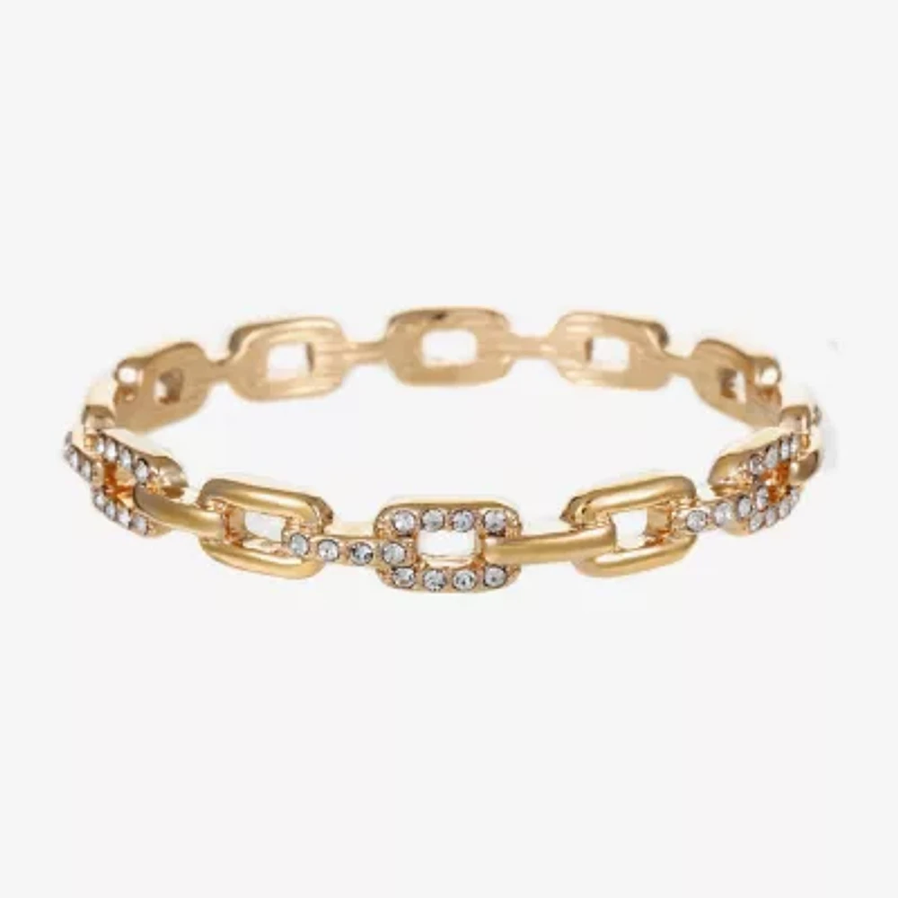 Liz Claiborne Link Womens Glass Bangle Bracelet