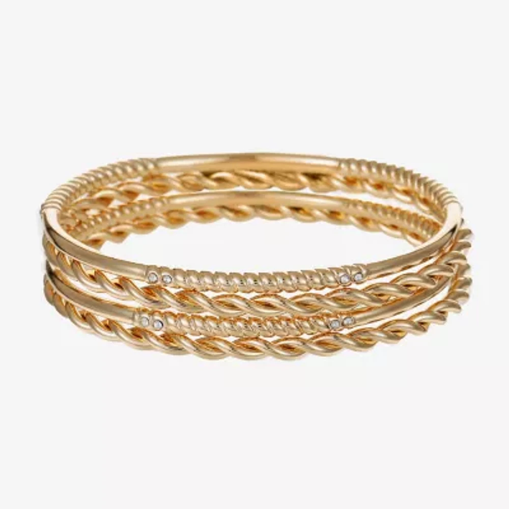 Liz Claiborne Womens 4-pc. Glass Bracelet Set