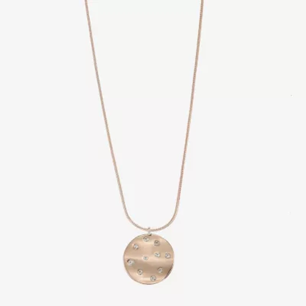 Liz Claiborne Womens Glass 17 Inch Pendant Necklace