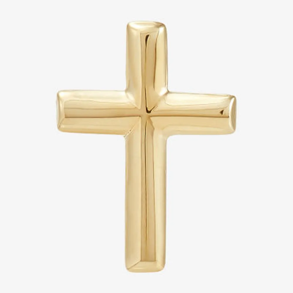 Gold Opulence Womens 14K Gold 8.6mm Cross Single Earring