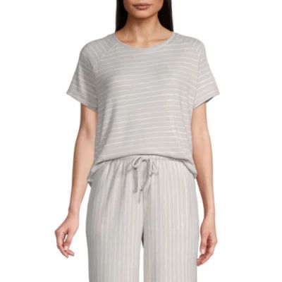 Ambrielle Womens Short Sleeve Raglan Pajama Top