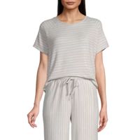 Ambrielle Womens Short Sleeve Raglan Pajama Top