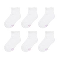 Hanes Ultimate Little & Big Girls 6 Pair Quarter Socks