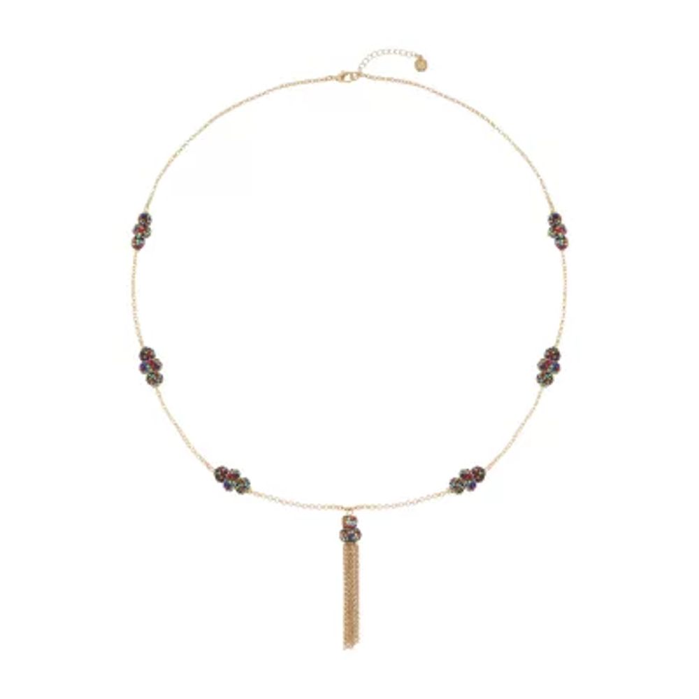 Monet Jewelry Womens Multi Color 31 Inch Pendant Necklace