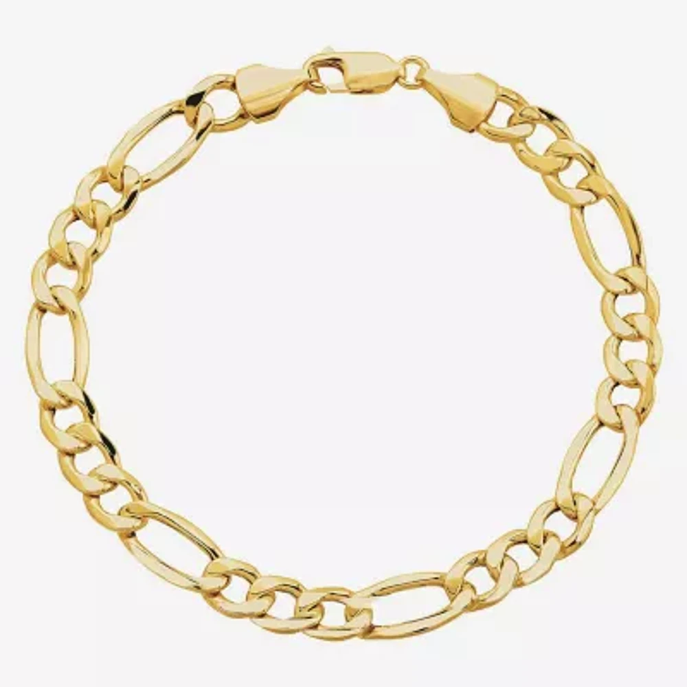 Gold Opulence Unisex Adult 10K Gold Solid 10 Inch Link Bracelet
