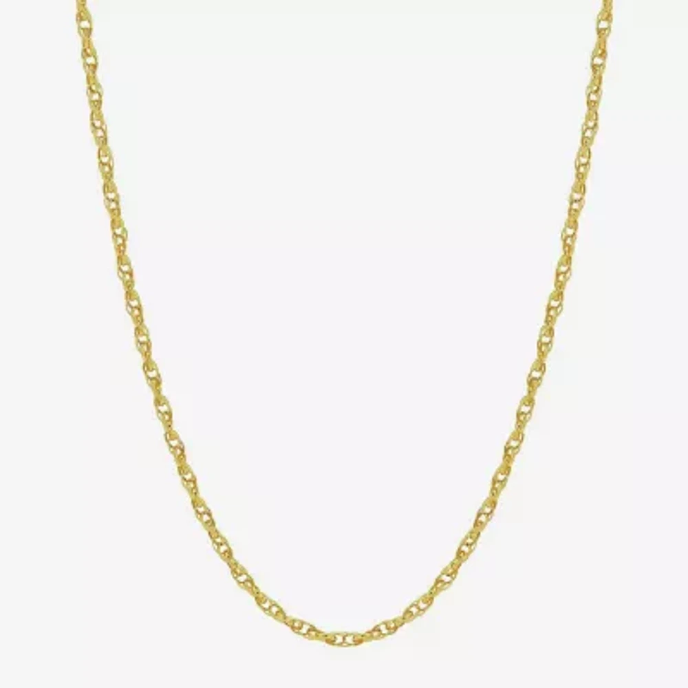 Made in Italy Unisex Adult 18K Gold 18 Inch Rolo Chain Necklace