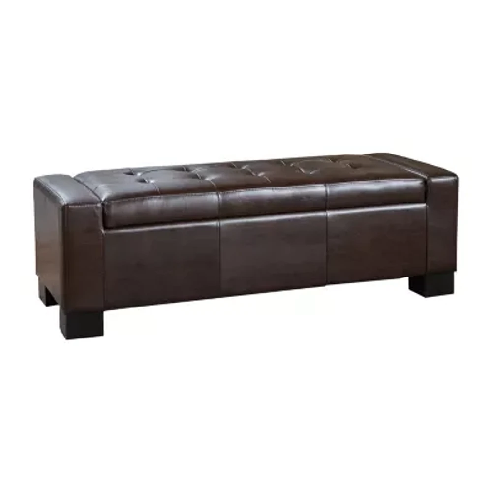 Guernsey Storage Tufted Bench