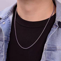Mens Stainless Steel 24 Inch Box Chain Necklace