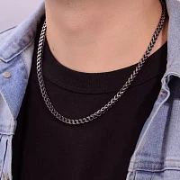 Mens Stainless Steel 22 Inch Wheat Chain Necklace
