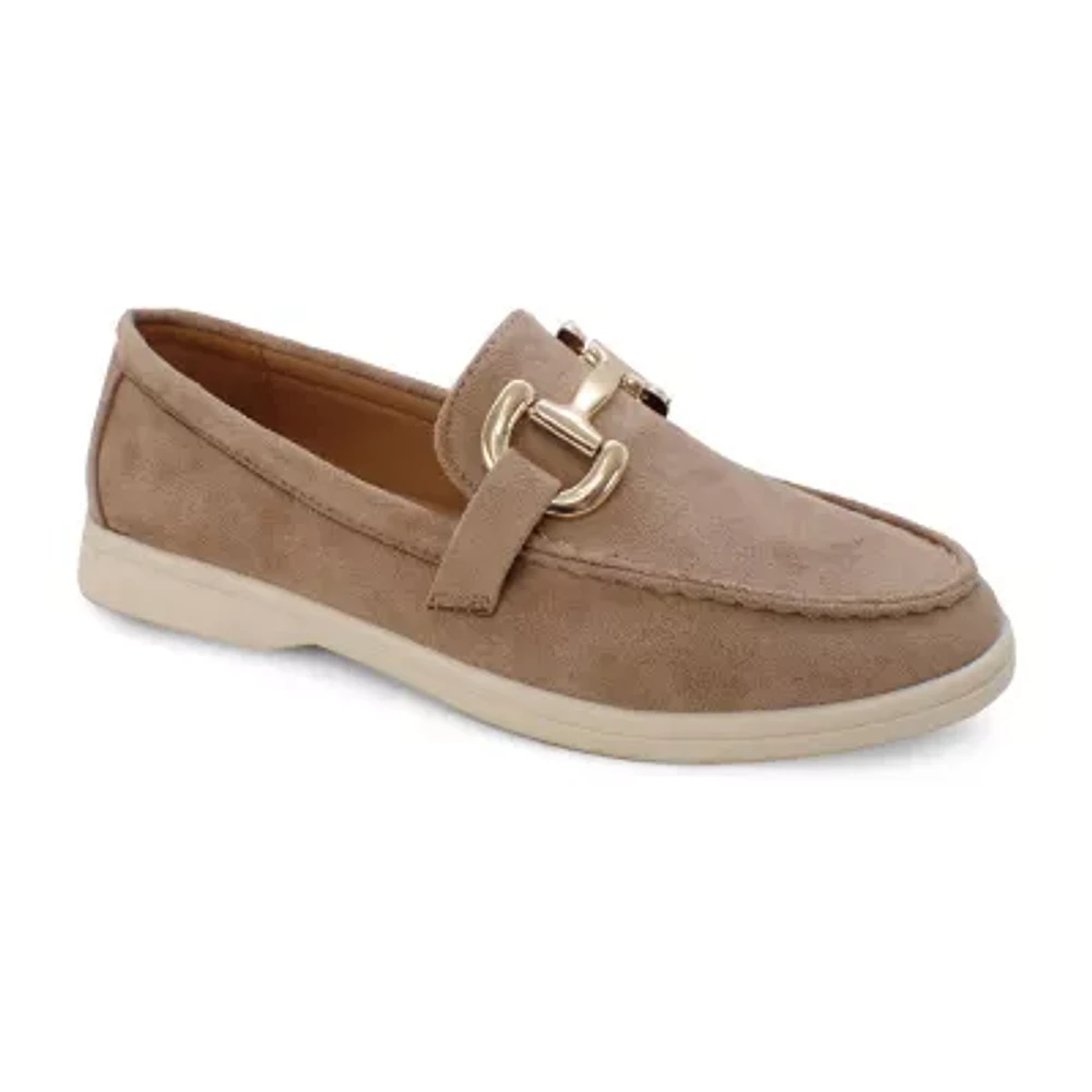 Yoki Carol Womens Moc Closed Toe Loafers