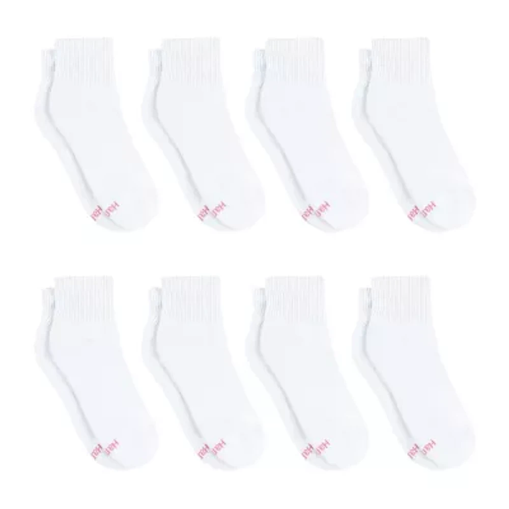 Hanes Cool Comfort Cushion Womens Multi-Pack 8 Pair Quarter Ankle Socks