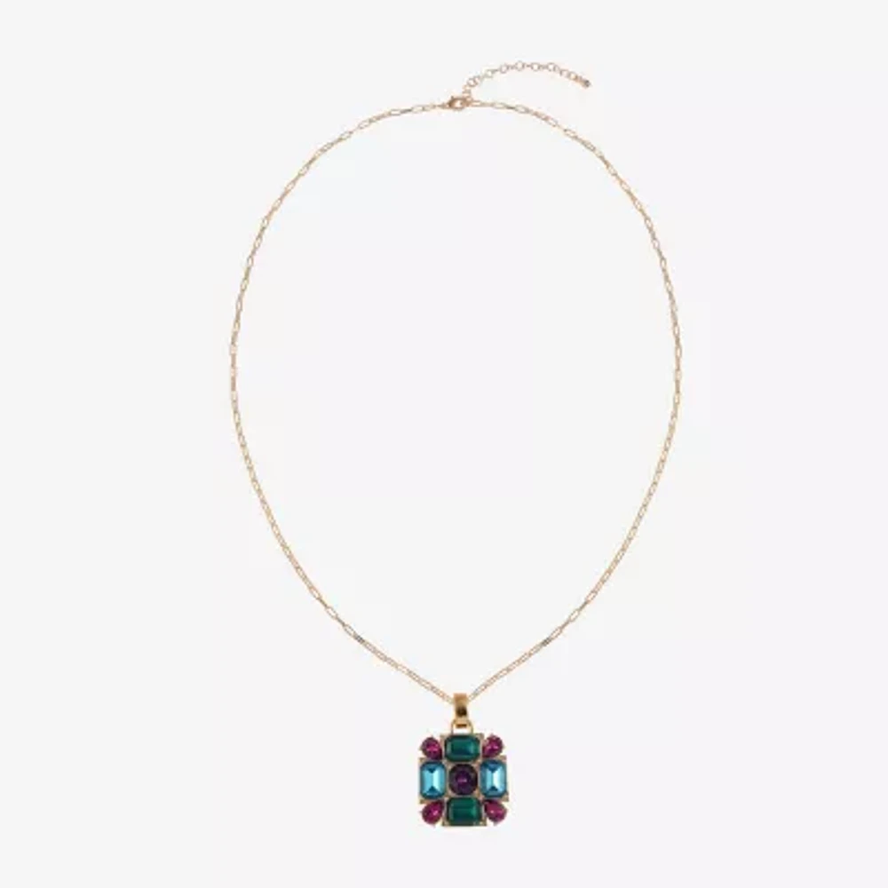 Mixit Gold Tone Womens 30 Inch Pendant Necklace