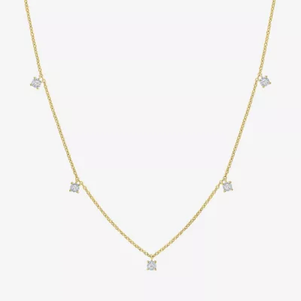 Diamond Addiction (G-H / Si2-I1) Womens 1/10 CT. T.W. Lab Grown White Sterling Silver 18 Inch Pendant Necklace