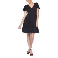 White Mark Womens Short Sleeve Sundress