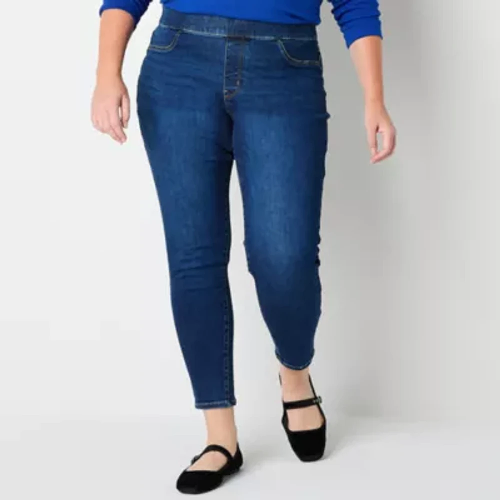 St. John's Bay - Plus Pull On Womens Mid Rise Jegging Jean