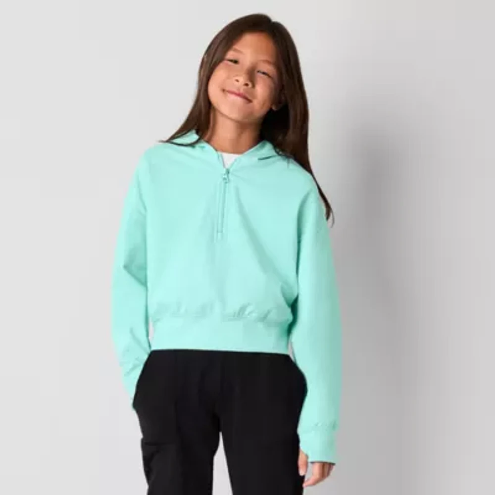 Xersion Little & Big Kid Girls Long Sleeve Zipper Active Hoodie