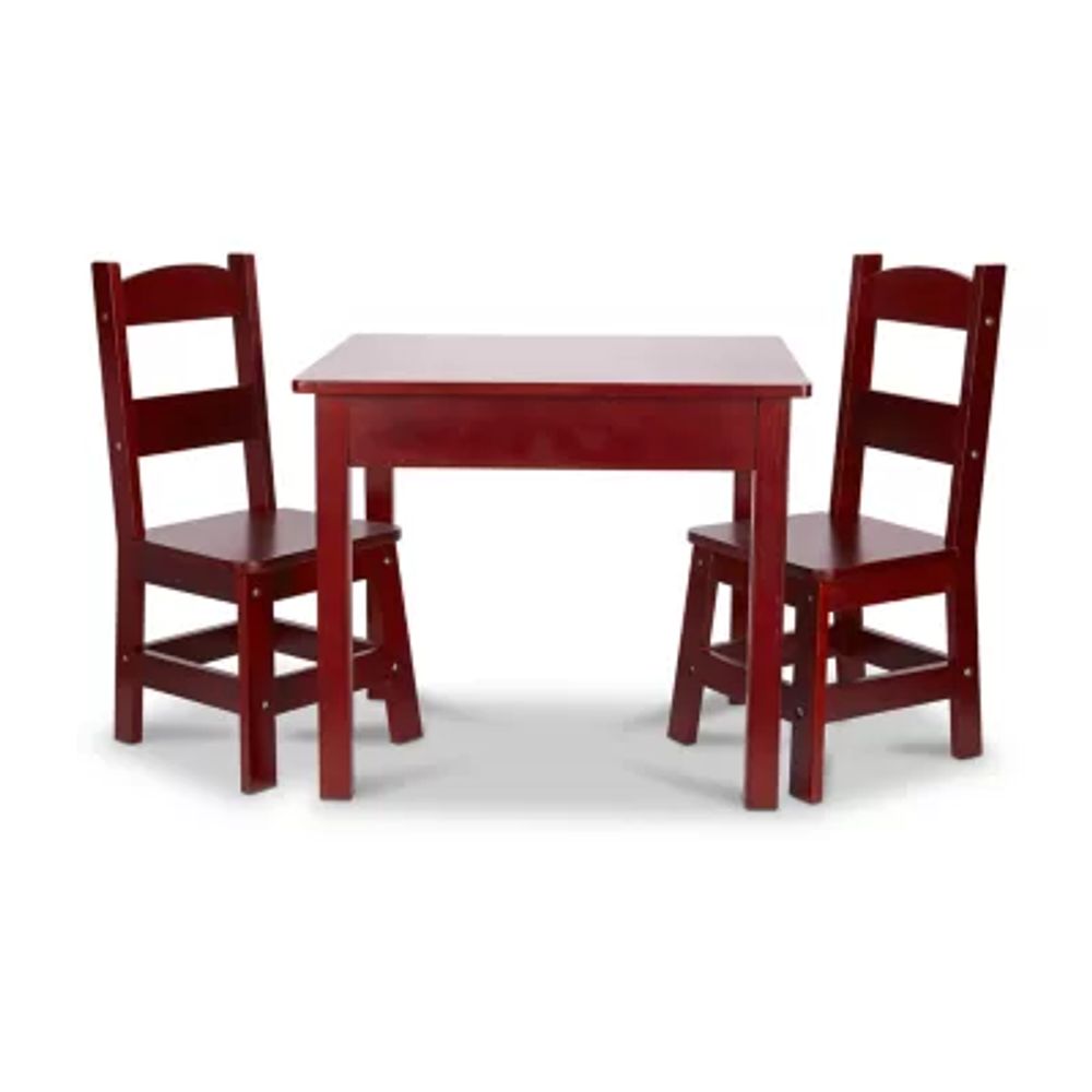 Melissa & Doug Wooden Table Chairs - Natural 3-pc. Chair Set