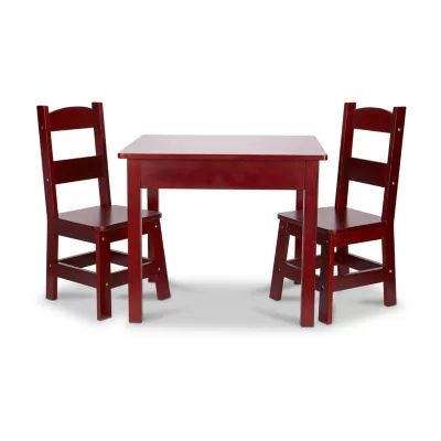 Melissa & Doug Wooden Table Chairs - Natural 3-pc. Chair Set