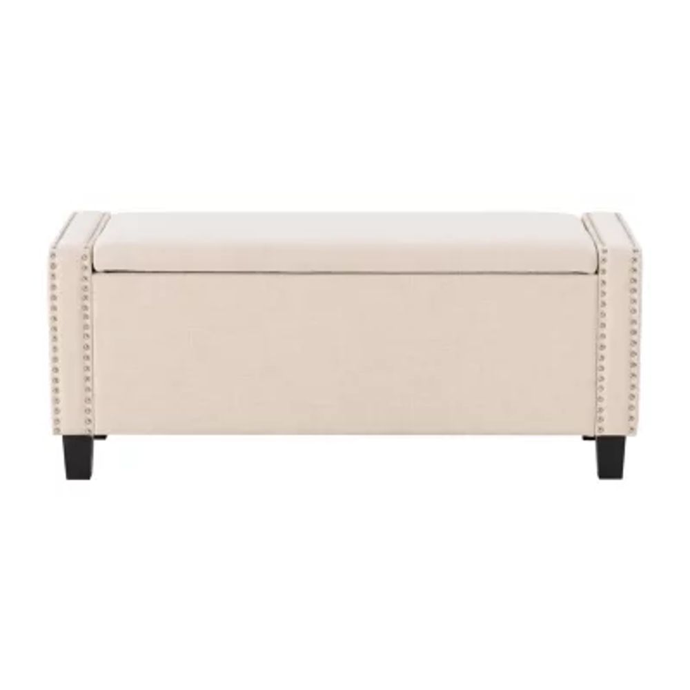 Boston Living Room Collection Storage Nailhead Trim Bench