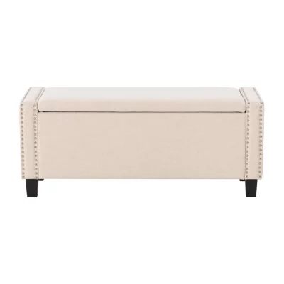Boston Living Room Collection Storage Nailhead Trim Bench